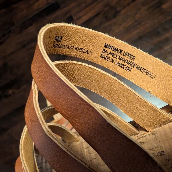 Korks By Kork-ease Brown Strappy Sandals, Women's 9 - Picture 3 of 4